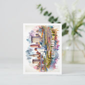Cleveland Ohio Famous Travel Places waterverf Briefkaart (Staand voorkant)