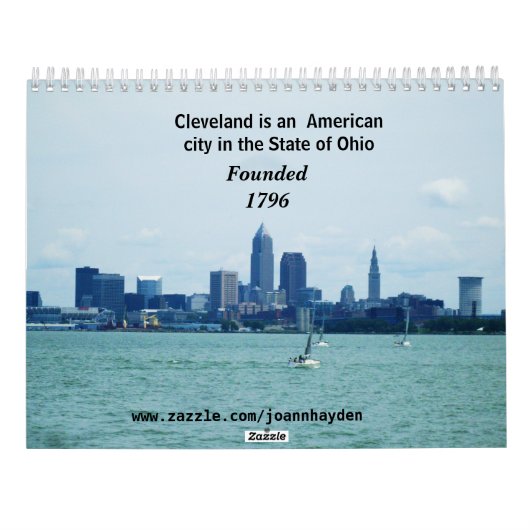 CLEVELAND,OHIO-kalender Kalender (Achterkant)