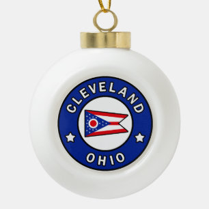 Cleveland Ohio Keramische Bal Ornament