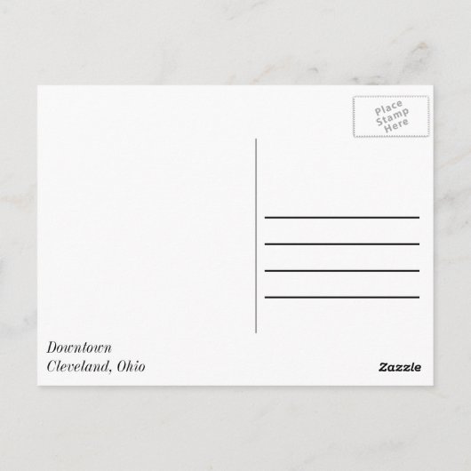 Cleveland Ohio Mozaïek Briefkaart (Achterkant)