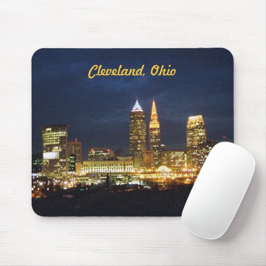 Cleveland, Ohio Night Lights Mousepad Muismat (Met muis)