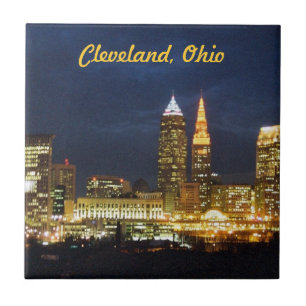 Cleveland, Ohio Nights Tile Tegeltje