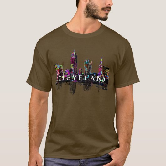 Cleveland, Ohio op graffiti T-shirt (Voorkant)