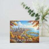 Cleveland Ohio Reizen Briefkaart (Staand voorkant)