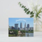 Cleveland, Ohio River Skyline Briefkaart (Curve) (Staand voorkant)