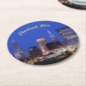 Cleveland, Ohio River Uitzicht Paper Onderzetter (Gebogen)