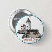 Cleveland Ohio Ronde Button 5,7 Cm (Voorkant /achterkant)