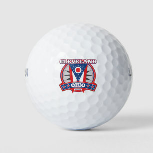 Cleveland Ohio Rood Wit Blauw Patriottische Staats Golfballen
