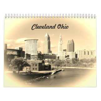 Cleveland Ohio Sepia Calendar Kalender