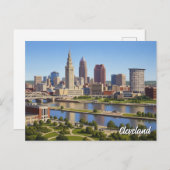 Cleveland Ohio Skyline Briefkaart (Voorkant / Achterkant)