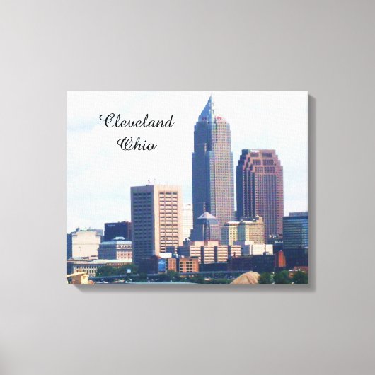 CLEVELAND OHIO SKYLINE canvas Afdruk (Voorkant)