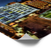 Cleveland Ohio Skyline in Night Poster (Hoek)