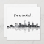 CLEVELAND, OHIO SKYLINE KAART (Voorkant / Achterkant)