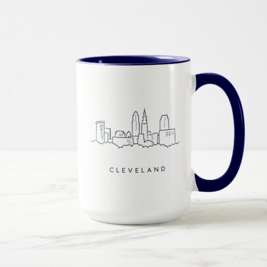 Cleveland Ohio Skyline Mok (Rechts)