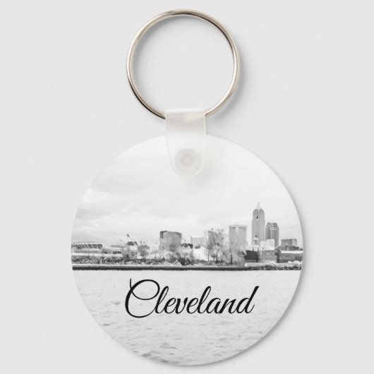 Cleveland Ohio Skyline Sleutelhanger (Voorkant)