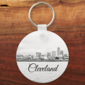 Cleveland Ohio Skyline Sleutelhanger (Voorkant)
