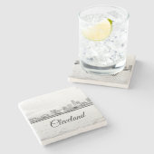 Cleveland Ohio Skyline Stenen Onderzetter (Zijkant)