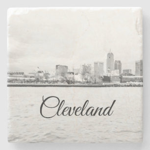Cleveland Ohio Skyline Stenen Onderzetter