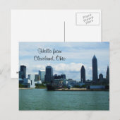 CLEVELAND, OHIO SUR LA carte postale DU LAC (Devant / Derrière)