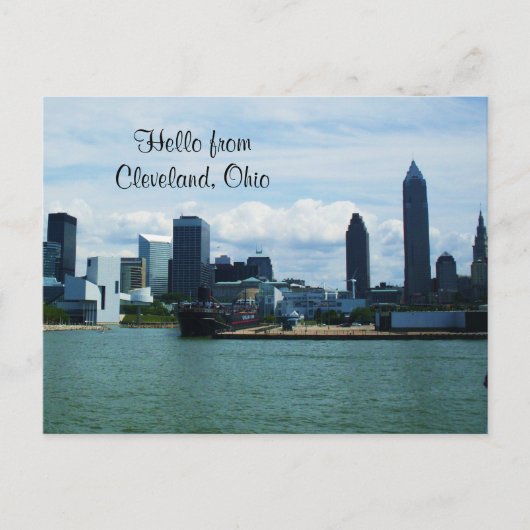 CLEVELAND, OHIO SUR LA carte postale DU LAC (Devant)