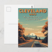 Cleveland Ohio Vintage Travel Briefkaart (Voorkant / Achterkant)
