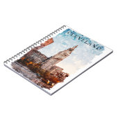 Cleveland Ohio Waterverf City Uitzicht Notitieboek (Linkerzijde)