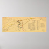 Cleveland Railways Unification Map 1934 Poster (Voorkant)