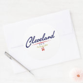 Cleveland Script Ronde Sticker (Envelop)