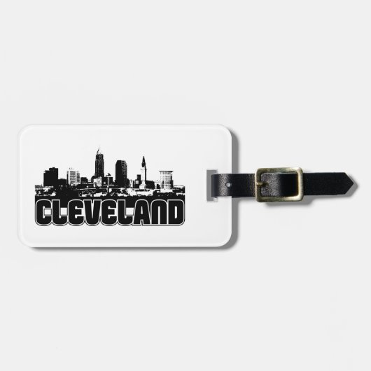 Cleveland Skyline Bagagelabel (Voorkant horizontaal)