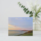 Cleveland skyline from Edgewater Park Briefkaart (Staand voorkant)