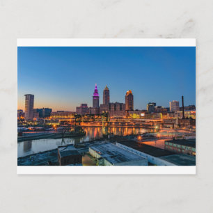 Cleveland Skyline op Sunset Briefkaart