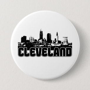 Cleveland Skyline Ronde Button 7,6 Cm
