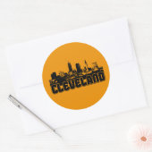 Cleveland Skyline Ronde Sticker (Envelop)