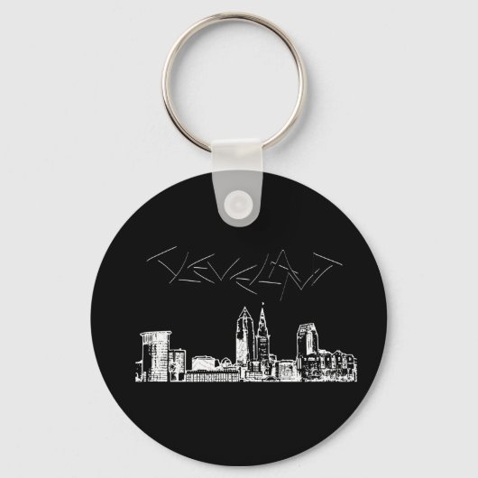 Cleveland Skyline Sleutelhanger (Voorkant)