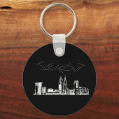 Cleveland Skyline Sleutelhanger (Voorkant)