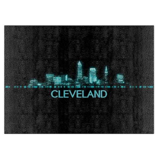 Cleveland Skyline Snijplank (Voorkant)