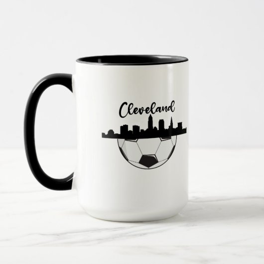 Cleveland Skyline Soccer Mug (Gauche)