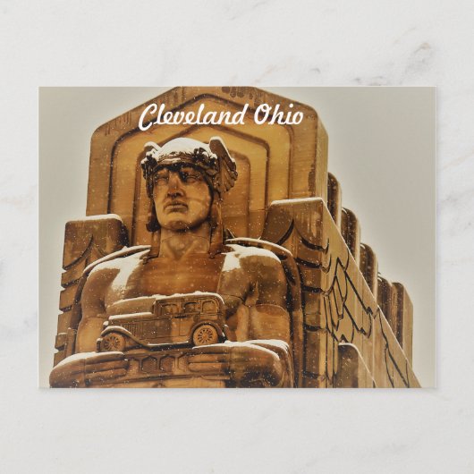 Cleveland Snow Statue Briefkaart (Voorkant)