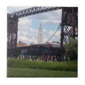 Cleveland - Terminal Tower (Bridge) Tile Tegeltje (Voorkant)