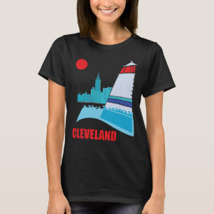 Cleveland Terminal Tower, Zeevaart-sfeer, Reizen T-shirt