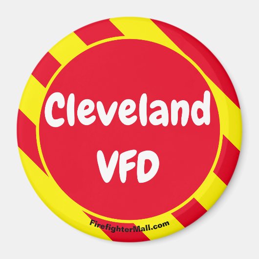 Cleveland VFD Red/Yellow magnet Magneet (Voorkant)
