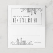 Cleveland Wedding | Kaarten voor tabelnaam plaatse (Buitenkant ongevouwen)