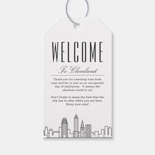 Cleveland Wedding | Welkomstberichten — Labels Cadeaulabel (Voorkant)