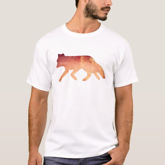 Clever als Fox Typografische Waterverf T-shirt (Voorkant)
