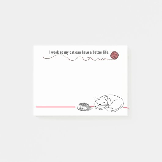 Clever Cat Humor Post-it Notes (Voorkant)