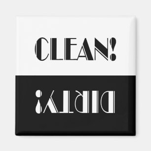 Clever Clean of Dirty Dishwaser Magnet Magneet