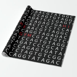 Clever DNA GYM Pattern Cadeaupapier