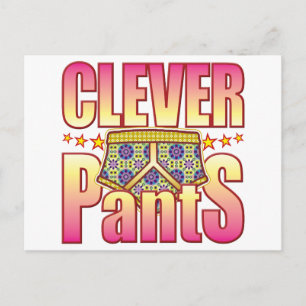 Clever Flowery Pants Briefkaart