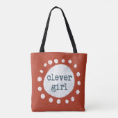 Clever Girl Canvas tas (Achterkant)