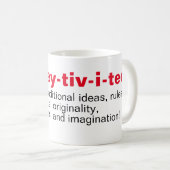 Clever [ kree-ey-tiv-i-tee] Mug de café (Devant droit)